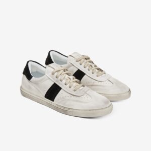 The Charlie Distressed - White/Black